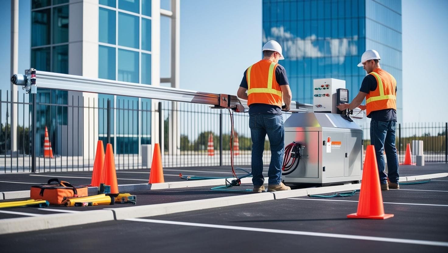 電動柵欄機、停車場柵欄機